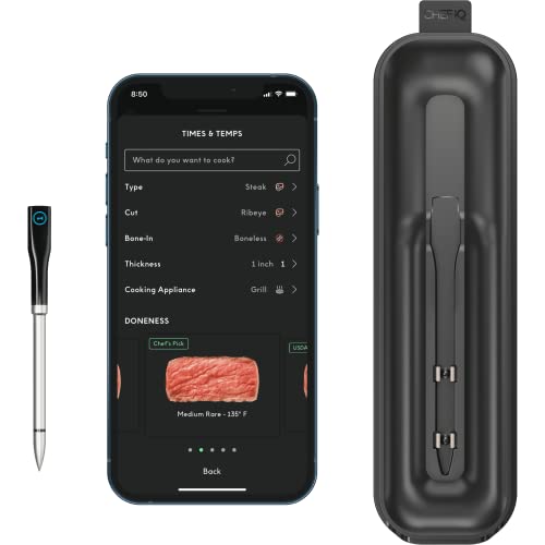 CHEF iQ Smart Wireless Meat Thermometer with 2 Ultra-Thin Probes, Unlimited  Range Bluetooth Meat Thermometer, Digital Food Thermometer for Remote