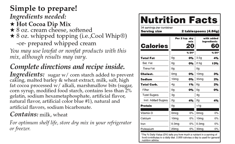 Downhome Deliciousness Winter Hot Cocoa Dip Mix
