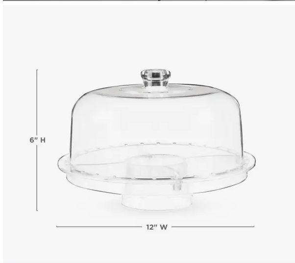 Downhome Deliciousness Acrylic Convertible Party Platter with Bundt Mold