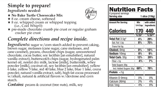 Downhome Deliciousness Turtle No-Bake Cheesecake Mix