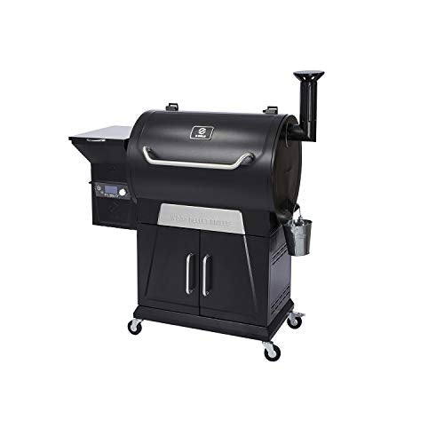 Z GRILLS ZPG-700D3 8 N 1 Wood Pellet Portable Stainless Steel Grill Smoker for Outdoor BBQ Cooking with Digital Temperature Control and Grill Cover, Silver
