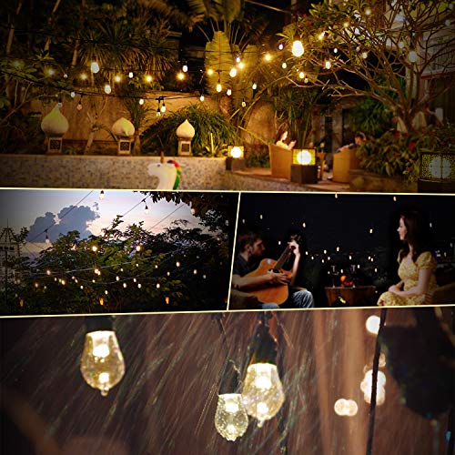 Outdoor String Lights, Patio Lights 98 Ft Smart LED String Lights, 30 Dimmable Warm White Edison Bulbs, WiFi Control, Work with Alexa, Waterproof String Lights for Outside Bistro Porch
