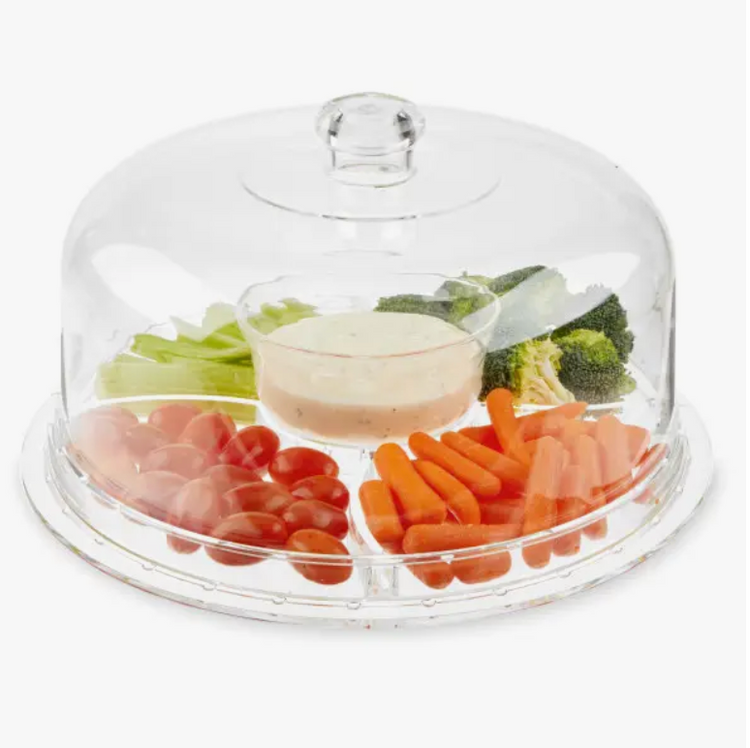 Downhome Deliciousness Acrylic Convertible Party Platter with Bundt Mold